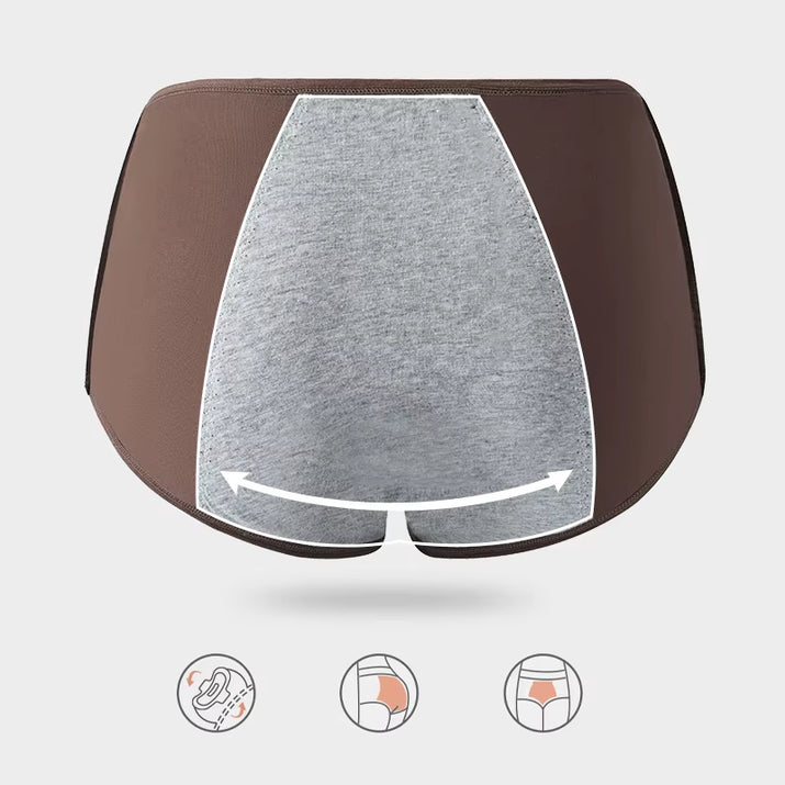 3Pcs High Waist Women Panties Leak Proof Menstrual Pants Widen Physiological Period Underwear plus Size 4XL Cotton Female Briefs