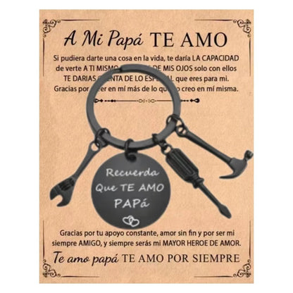 PaPa Stainless Steel Keychain Father's Day Gift