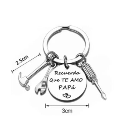 PaPa Stainless Steel Keychain Father's Day Gift