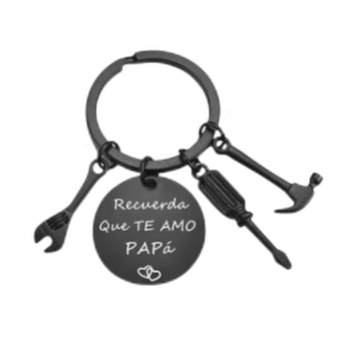 PaPa Stainless Steel Keychain Father's Day Gift