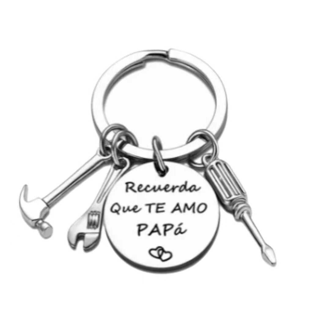 PaPa Stainless Steel Keychain Father's Day Gift
