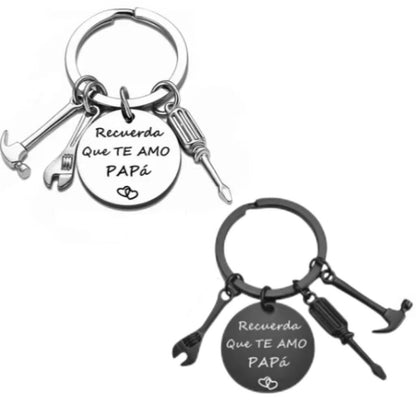 PaPa Stainless Steel Keychain Father's Day Gift