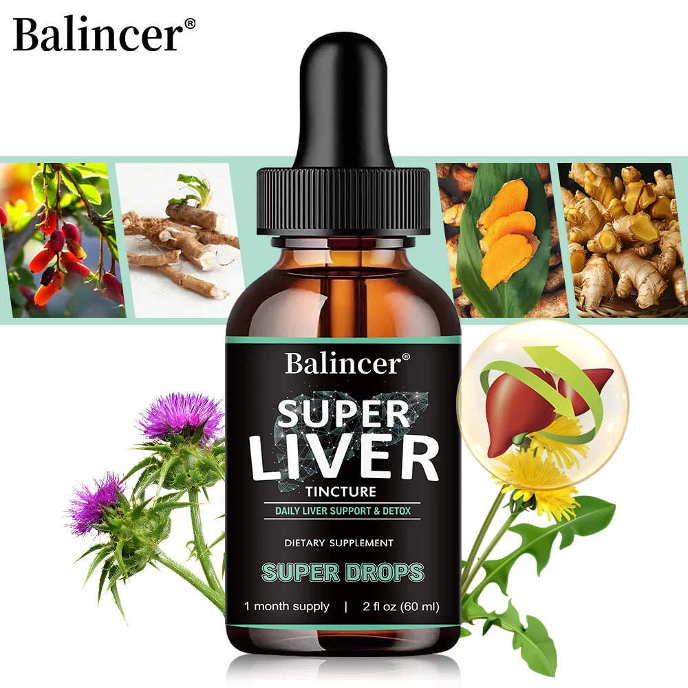 Super Liver Support Liquid Drops - with Milk Thistle - All Natural Liver Cleanse Detox & Repair
